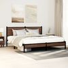 vidaXL Metal Bed Frame without Mattress Brown Oak 160x200 cm