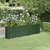 vidaXL Garden Raised Bed Galvanised Steel 260x40x68 cm Green