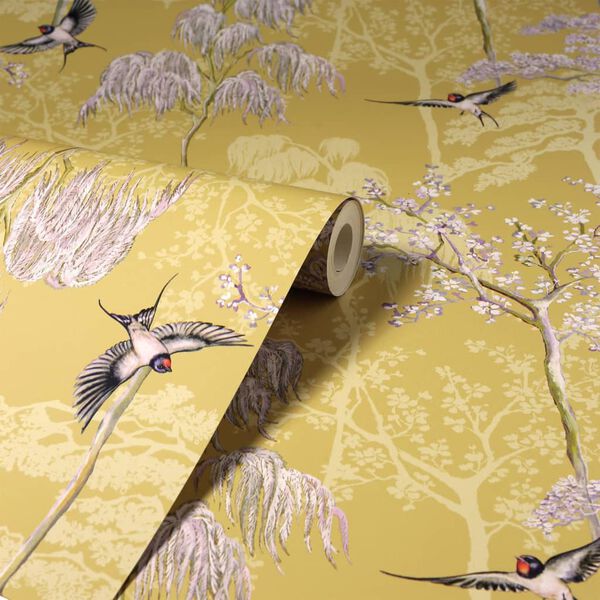 DUTCH WALLCOVERINGS Wallpaper Japanese Garden Ochre