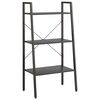 vidaXL 3-Tier Standing Shelf Black 56x35x108 cm