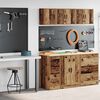 vidaXL Garage Cabinets 2 pcs Old Wood Engineered Wood