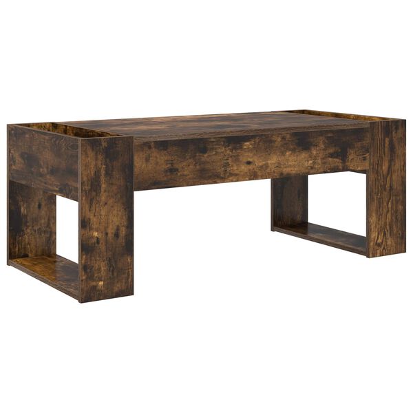 vidaXL Coffee Table Smoked Oak 110 x 50 x 41 cm Engineered Wood