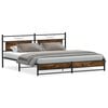 vidaXL Metal Bed Frame without Mattress Smoked Oak 200x200 cm