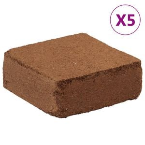 vidaXL Coconut Coir Blocks 5 pcs 5 kg Each 25 kg Total
