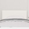 vidaXL LED Headboard with LED Strip Lights Manual Cream 80 cm Fabric