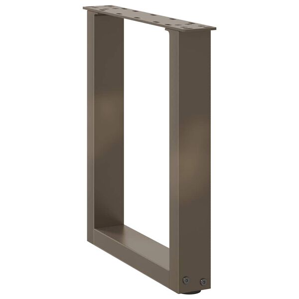 vidaXL Coffee Table Legs U-Shaped 2 pcs Natural Steel 28x(42-43) cm Steel