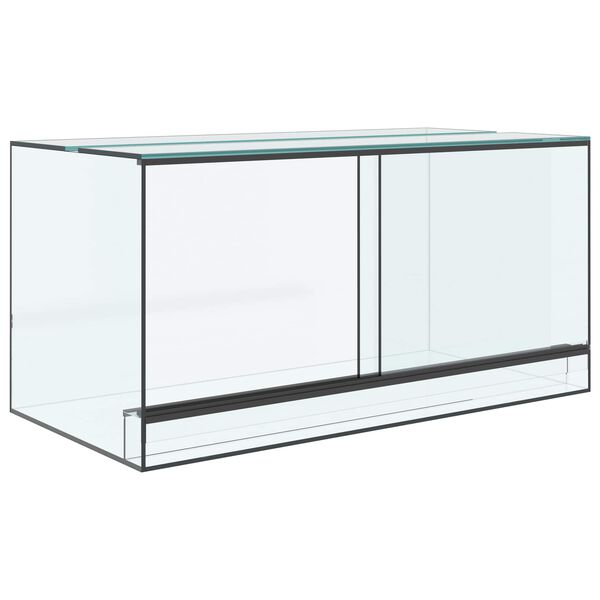 vidaXL Terrarium with Storage Transparent 80 x 40 x 40 cm Glass