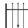 vidaXL Spike Fence Black 200 x 150 cm Powder-Coated Steel