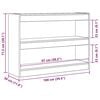 vidaXL Bookcase Old wood 100 x 30 x 72 cm Engineered Wood