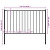 vidaXL Fence Panel Woerden with Posts Steel 1.7x1 m Black