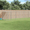 vidaXL Outdoor Dog Kennel Galvanised Steel with Roof 16.94 m²