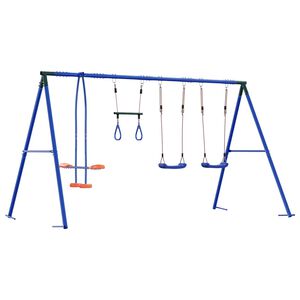 vidaXL Outdoor Swing Set Multicolour Steel and PE