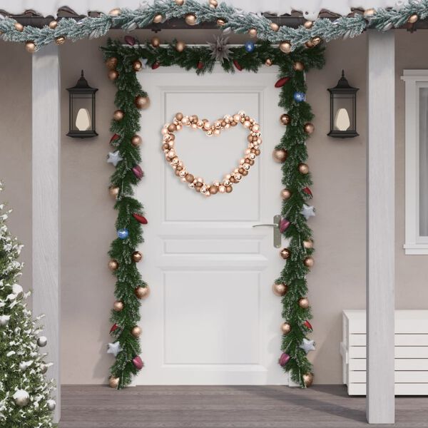 vidaXL Christmas Balls Garland Rose Gold 175 cm Polystyrene
