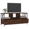 vidaXL TV Cabinet Brown Oak 102x33x45 cm Engineered Wood&Iron