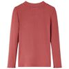 Kids' T-shirt with Long Sleeves Mock Turtleneck Burnt Red 92