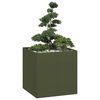 vidaXL Planter Olive Green 80x80x80 cm Steel