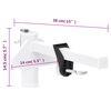 vidaXL Umbrella Clamp for Balcony White 38 mm Steel