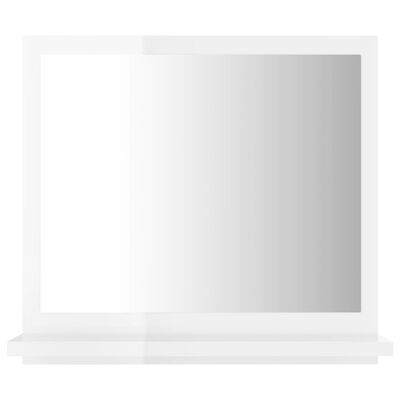vidaXL Bathroom Mirror High Gloss White 40x10.5x37 cm Engineered Wood