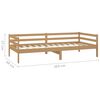 vidaXL Day Bed without Mattress Honey Brown Solid Wood Pine 90x200cm