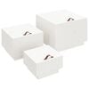 vidaXL Storage Boxes with Lids 3 pcs White Solid Wood Pine