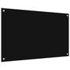 vidaXL Kitchen Backsplash 2 pcs Black 100 x 60 cm Tempered Glass