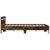 vidaXL Bed Frame without Mattress Smoked Oak 140x200 cm