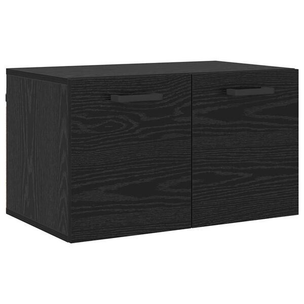 vidaXL Wall-Mounted Cabinet Wall-mounted Black Oak 60 x 36.5 x 35 cm