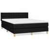 vidaXL Box Spring Bed with Mattress Black 140x200 cm Fabric