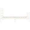 vidaXL Bed Frame without Mattress White 100x200 cm Solid Wood Pine
