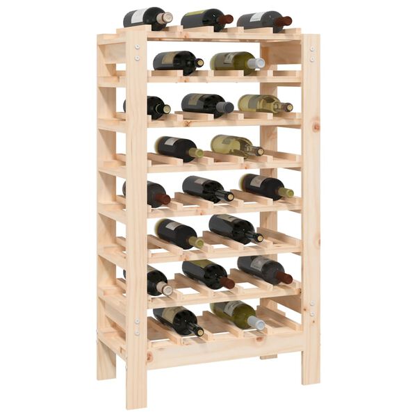 vidaXL Wine Rack 61.5x30x107.5 cm Solid Wood Pine
