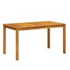 vidaXL Garden Table | Varied wood tones | Solid Acacia Wood | Medium | Durable