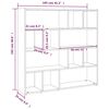 vidaXL Book Cabinet/Room Divider Black 105x24x102 cm