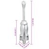 vidaXL Folding Anchor with Rope Silver 2.5 kg Malleable Iron