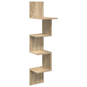 vidaXL Wall Shelf Wall-Mounted Sonoma Oak 32 x 21 x107 cm