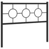 vidaXL Metal Replace Headboard Black 107 cm