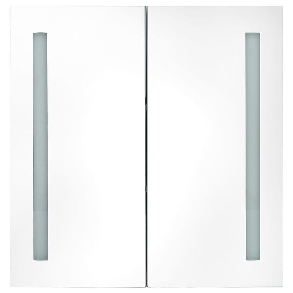 vidaXL LED Bathroom Mirror Cabinet 60x14x62 cm