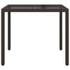 vidaXL Garden Dining Table Brown 90 x 90 x 75 cm Poly rattan