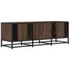 vidaXL TV Cabinet Brown Oak 120x35x41 cm Engineered Wood and Metal