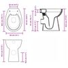 vidaXL Rimless Toilet 7 cm Extra Height Soft Close Ceramic White