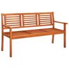 vidaXL 3-Seater Garden Bench 150 cm Solid Eucalyptus Wood