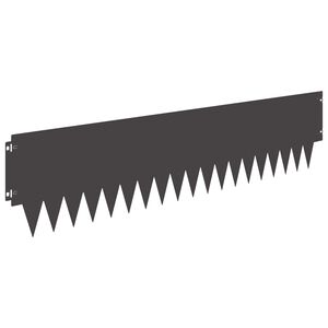 vidaXL Lawn Edging 20 pcs 103 x 25 cm metal Black
