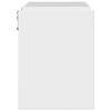 vidaXL Wall Shelf 2 pcs High Gloss White 100x15x20 cm Engineered Wood