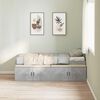 vidaXL Bed Frame with Drawer Concrete Grey 90 x 200 cm Engineered Wood