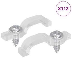 vidaXL LED Strip Clips 2 pcs Transparent 23.8 x 7.3 x 4.3 mm