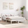 vidaXL Bed Frame White 150 x 200 cm Solid Pine wood