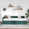 vidaXL Corner Bed Frame Dark Green 90 cm x 190 cm Velvet