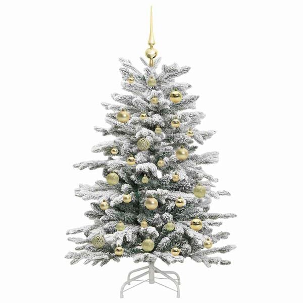 vidaXL Artificial Hinged Christmas Tree White 120 cm PE and PVC