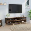 vidaXL TV Cabinet Smoked Oak 150x30x44.5 cm Engineered Wood