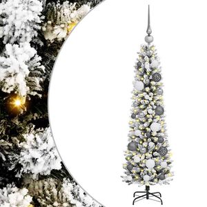 vidaXL Artificial Christmas Tree with 150 LEDs with Stand White 120 cm