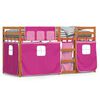 vidaXL Bunk Bed without Mattress Brown&Pink 90x190 cm Solid Wood Pine